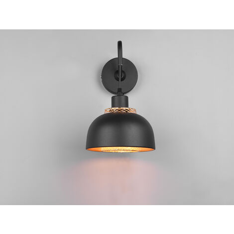 Globo Wandleuchte Schwarz, Metall-Käfig-Design, 16.5 Cm Hoch, Mit Beweglichen Spots – Stylische Industrie-Optik