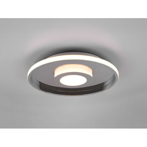 LED Deckenleuchte ASCARI rund Silber Chrom dimmbar IP44, Ø 40cm (1/5)