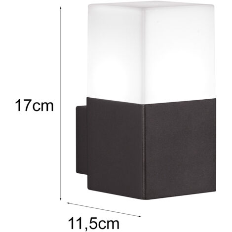 Eckige LED Au enwandlampe 2er Set Anthrazit IP44 Au enbeleuchtung F r eckige-led-au-enwandlampe-2er-set-anthrazit-ip44-au-enbeleuchtung-f-r