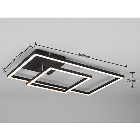 LED Deckenleuchte 69W, 63x66 Cm, Dimmbar Mit Fernbedienung – 3000K-6500K, 4-teiliges Quadrat-Design | Für Wohnzimmer, Schlafzimmer, Büro