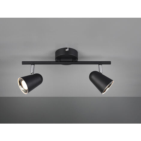 LED Deckenstrahler TOULOUSE Schwarz 2-flammig, Breite 34cm (1/5)