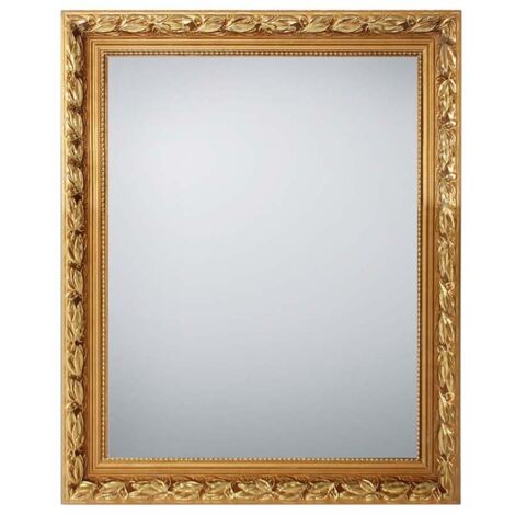 Barock Wandspiegel TANJA mit Holzrahmen Gold 55x70 cm