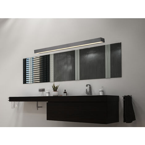 2er SET LED Badezimmer Wandleuchten Up-Down Schwarz, Breite 90cm