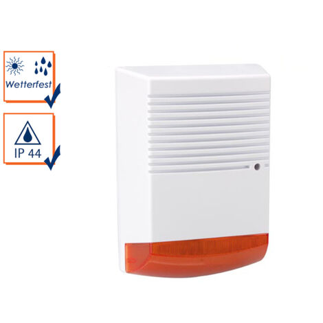 Velleman Fake-Sirene mit rot blinkender LED, wetterfest a, a Batterie, kabellos, IP44
