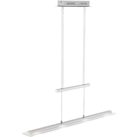 LED Pendelleuchte TENSO Silber 88cm höhenverstellbar & Tageslicht Kaltweiß