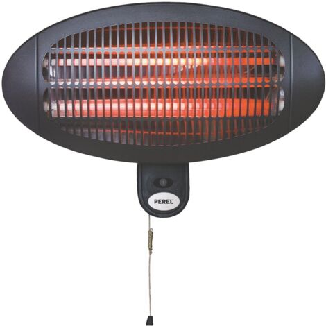 Elektrischer Terrassenstrahler, Wandheizstrahler mit 3 Heizstufen 2000 Watt