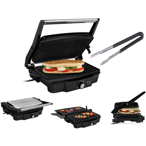 Elektro Kontaktgrill mit Grillzange Multigrill Tischgrill, 1500Watt, 28x17cm (1/5)