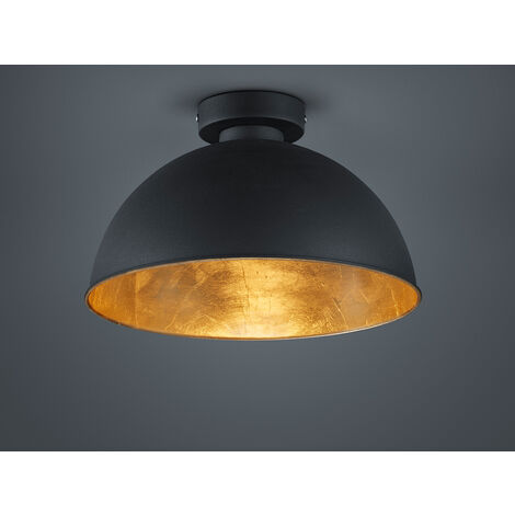 Gold, LED Deckenlampe mit & in Schwarz Ø31cm Metall Lampenschirm