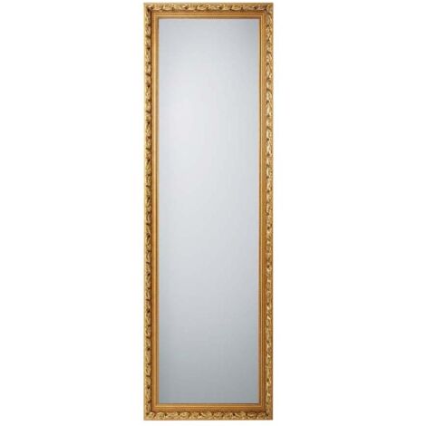 Barock Wandspiegel TANJA 50x150cm Ganzköperspiegel mit Holzrahmen Gold