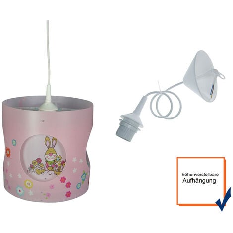 LED Kinderzimmer Deckenleuchte Lampenschirm drehend Motiv Bungee Bunny