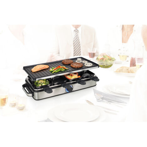 GOURMETmaxx 00972 Raclette und Fondue-Set Granit look, 1600 W, schwarz - Alles für Haushalt