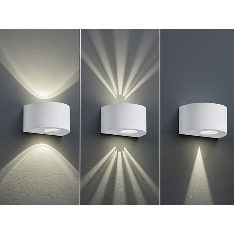 Up & Down Wand Leuchte Rund Wohn Schlaf Ess Zimmer Flur Lampe Lichteffekt modern