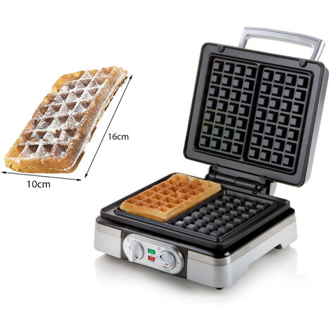 DOMO DO9149W Waffeleisen Timerfunktion, mit Standfuß Silber (metallic)