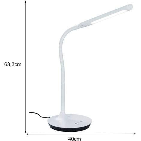 Weiß, hoch SET Schreibtischleuchten dimmbar, 2er Flexgelenk, 41cm LED