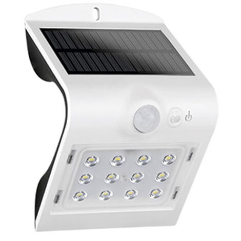 LED Solar Wandleuchte Außenleuchte MINI Fassadenbeleuchtung Weiß 14,5x9,6cm
