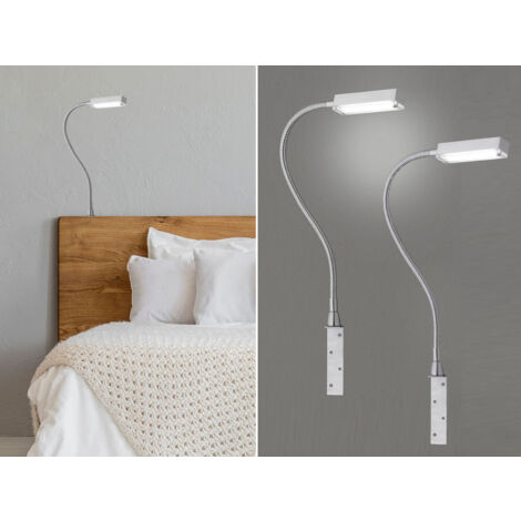 2er SET LED Leselampen dimmbar, Bettlampen zum Anschrauben, Breite 3cm