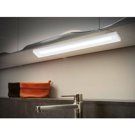 LED Unterbauleuchte ALINO flach, Schalter & 230V Direktanschluss, Länge 55cm
