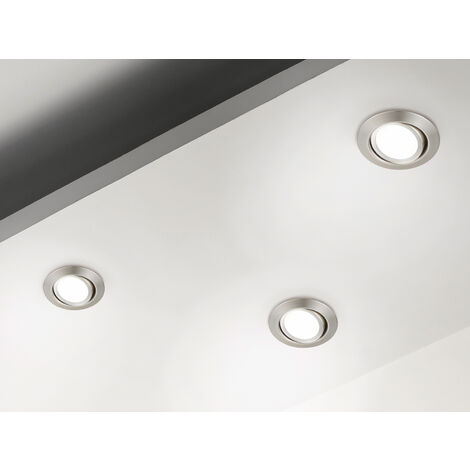 LED Decken-Einbaustrahler Set – 5 Stück, Schwenkbar, GU10, Matt Chrom, Warm-weiß, 450 Lm