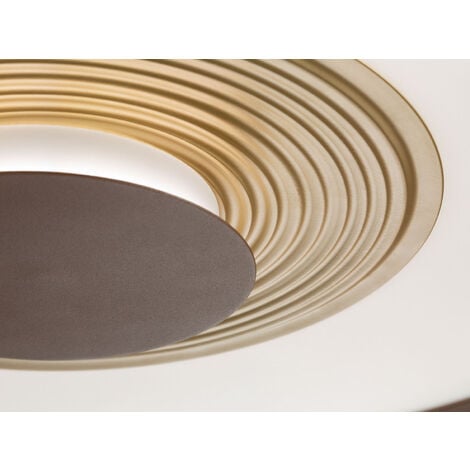 Fernbedienung Deckenleuchte rund - VEIT groß LED Rost mit / Ø62cm Gold