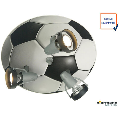 3flammig, Fussball-Strahler FUSSBALL schwenkbar, LED Spots Deckenstrahler