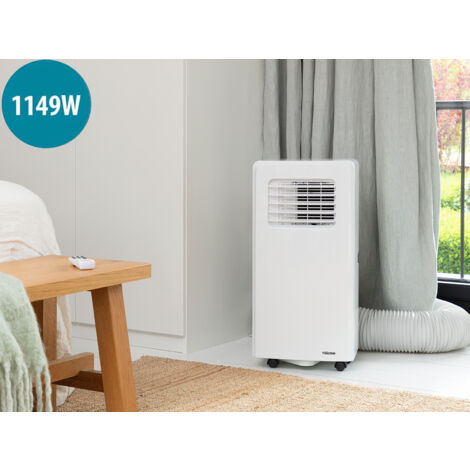 Mobile Klimaanlage Monoblock 10.500 BTU mit Abluftschlauch & Fernbedienung, 65dB