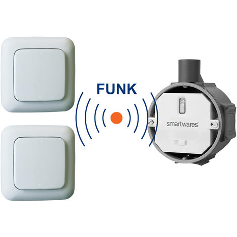 SmartHome Funk Schalter Set - Funk-Einbauschalter + 2 x Funk-Wandschalter (1/5)