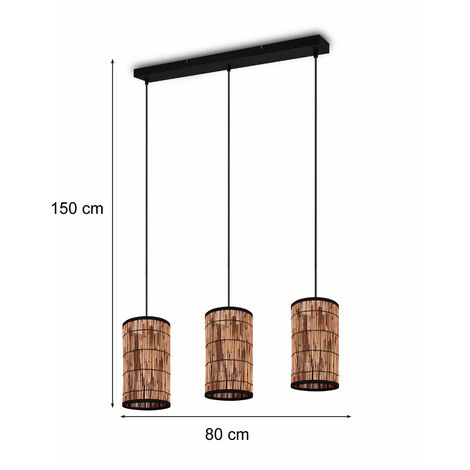 3er Set Mini-Rattan-Lampenschirme Mit Clip - Empire/Fassform, 12 Cm, Für Tisch- & Stehlampen