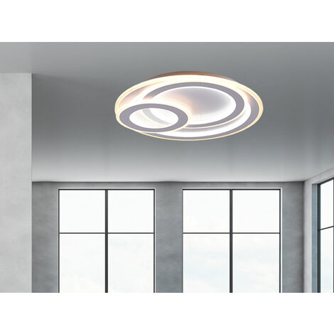 Trio Leuchten LED Deckenleuchte Mita weiß-matt Ø 51,5 cm dimmbar Deckenleuchte