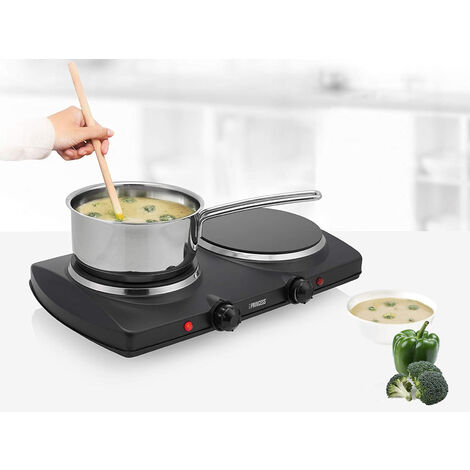 Doppelkochplatte Keramik, Ø16 & 19cm, 5 Stufen, 800 & 1200Watt (1/5)