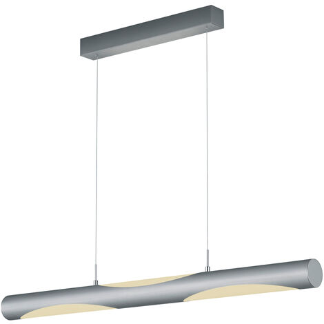 LED Pendelleuchte VIKTOR dimmbar & höhenverstellbar, Breite 115cm, Silber
