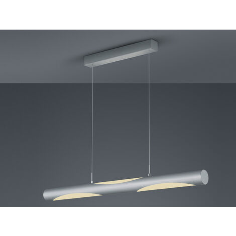 LED Pendelleuchte VIKTOR dimmbar & höhenverstellbar, Breite 115cm, Silber