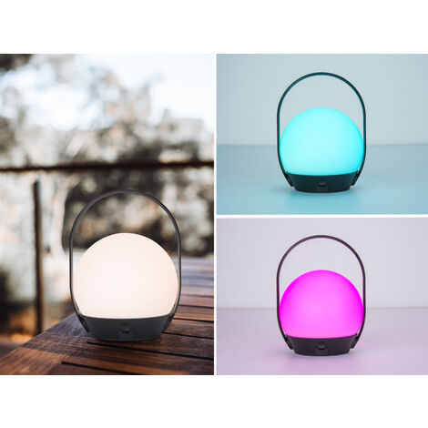 Smarte AKKU LED Außentischleuchte CARDI - USB, RGB & Weißtöne Höhe 22cm (1/5)