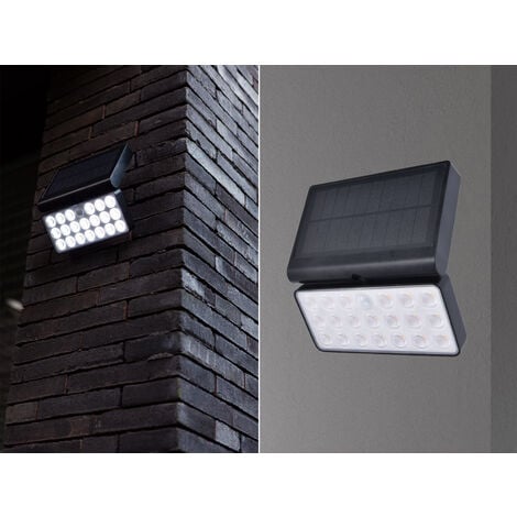 LED Solar Wandleuchte per steuerbar TUDA App Bewegungsmelder, 18x19cm