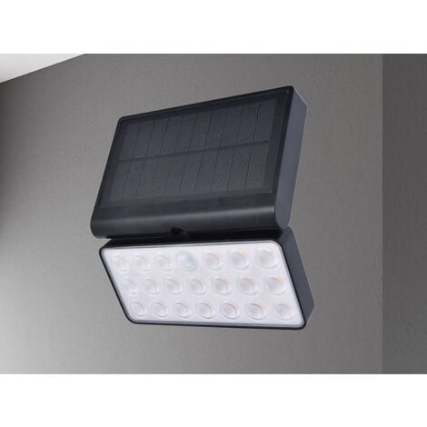 LED Solar Wandleuchte TUDA 18x19cm per App Bewegungsmelder, steuerbar