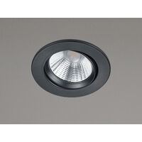 LED Einbaustrahler PAMIR dimmbar rund Ø8,5cm schwenkbar Schwarz matt