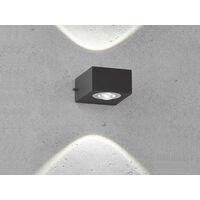 LED Außenwandleuchte HELSINKI Schwarz Up and Down, Breite 8cm