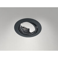 Trio lighting jura runder verstellbarer einbaustrahler mattschwarz durchmesser 8,3cm 650100132