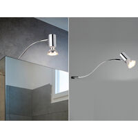 Giada Wandleuchte Verstellbarer Strahler aus Badezimmerspiegel Chrom IP44 Trio Lighting