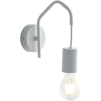 Außergewöhnliche Wandlampe HABITAT weiß - minimalistische Designerlampe, H: 22cm