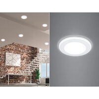 Runder LED Deckeneinbaustrahler AURA Weiß matt Ø 8,2cm