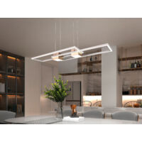 LED Pendelleuchte ALBANY Coffee mit Fernbedienung dimmbar lang, Breite 100cm