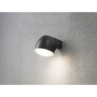 Außenwandleuchte Downlight FERRERA Alu schwarz, mit High Power LED, Höhe 13cm