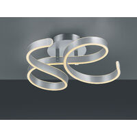 LED Design Decken Lampe Wohn Ess Zimmer Beleuchtung Switch DIMMER Leuchte ALU gebürstet Trio 671310105