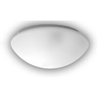 LED-Deckenleuchte / Deckenschale rund, Glas satiniert mit Klarrand, Ø 20cm