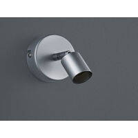 Wandstrahler PARIS 1 flammig Metall Silber titanfarbig, Breite 8cm