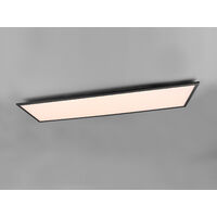 LED Deckenleuchte GAMMA Schwarz Panel mit Nachtlicht rechteckig, Breite 119cm