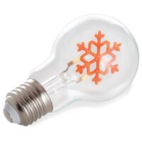 LED Deko Leuchtmittel Schneeflocke Gold mit E27 Fassung