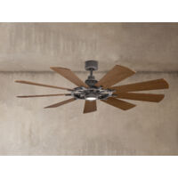 Deckenventilator GENTRY mit Licht & wendbaren Flügeln in 2 Dekoren, Ø 165cm