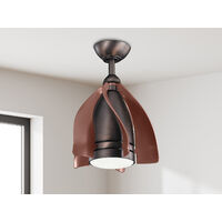 Deckenleuchte TERNA mit Ventilator und Fernbedienung höhenverstellbar, Ø 38cm