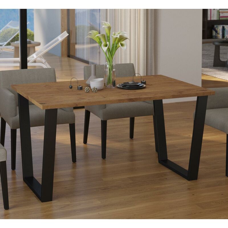 FURNIX Esstisch Tisch für Esszimmer Küche Trapezbeine CEZARRO138x67 cm  Lancelot
